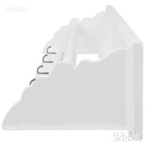 vidaXL Закачалка за дрехи, за стена, MDF, бяла, бароков стил, снимка 2 - Закачалки - 56146435