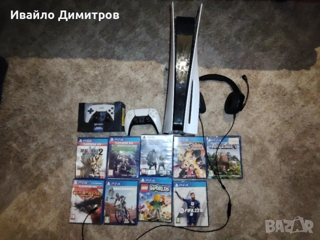 ps5 с два контролера, 9 игри и слушалки. , снимка 2 - Игри за PlayStation - 53723910