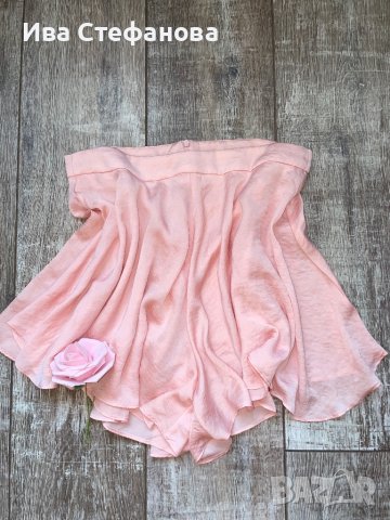 Къси светло бонбонено розови бермуди  широки къси панталони тип плажни , снимка 7 - Къси панталони и бермуди - 41349095