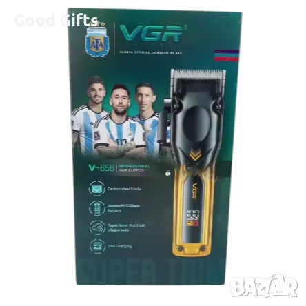 Машинка за подстригване VGR V-656 – Професионална, с 2000mAh батерия, LCD дисплей 