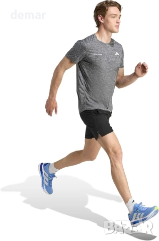 Мъжка тениска adidas Own The Run Melange с къс ръкав, S, 1 брой, снимка 4 - Тениски - 51733218