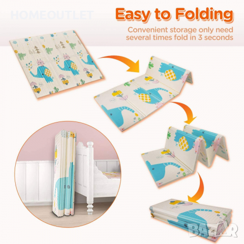 Постелка за игра / плеймат от пяна с две лица от пяна XF0310302X, снимка 5 - Други - 36337800