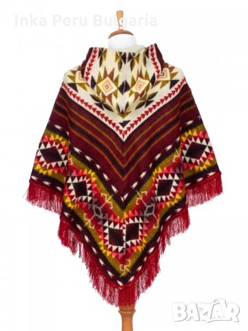 Автентично еквадорско дамско вълнено пончо, различни цветове, снимка 4 - Блузи с дълъг ръкав и пуловери - 35855974