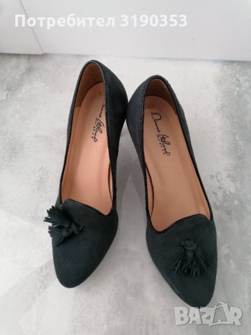 Дамски велурени обувки, размер 35 , снимка 4 - Дамски обувки на ток - 34278174