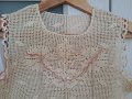 Дамска ръчно плетена блуза без ръкав уникат, снимка 1 - Блузи с дълъг ръкав и пуловери - 41584170