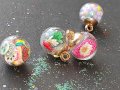 Стъклени топчета с пълнеж за бижута , снимка 1 - Бижутерийни комплекти - 42222058