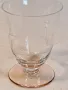 стъклена гравирана чаша от розово стъкло  20/2, снимка 4