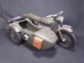 1/6 СТАРА ПЛАСТМАСОВА ИГРАЧКА МОТОР С КОШ BMW R75 WEHRMACHT, снимка 8