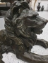 60см-16кг статуя/стара голяма бронзова скулптура/фигура на легнал лъв, снимка 7