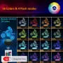 Холограмна 3D LED лампа Мотокрос-дистанционно управление 16 цвята+други режими на управление, снимка 1