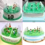 Футбол футболисти Soccer пластмасови фигурки врата топери за декорация на торта , снимка 3
