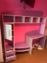 Детско двуетажно легло с бюро и гардероб с двулицев матрак Заедно детска секция с бюро и гардероб 15, снимка 8
