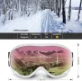 Очила за ски сноуборд Snowledge с UV400 защита, двойна леща с противозамъгляване, снимка 2