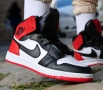 Bисоки Kецове Nike Jordan Бяло черно и червено Размери 36 37 40 41 , снимка 2