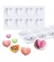СИЛИКОНОВА ФОРМА ЗА 8 БР. ДИАМАНТЕНИ СЪРЦА - код 3153, снимка 2