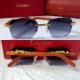 Cartier висок клас слънчеви очила Мъжки Дамски слънчеви с дървени дръжки, снимка 2