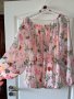 Нов ефирен топ блуза с дълъг ръкав цветя флорален принт ХЛ /2ХЛ , снимка 5