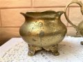 Прекрасен комплект от латиера и захарница от месинг, с маркировки от Англия, снимка 8