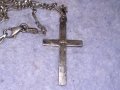 Стар МАРКАЗИТЕН СРЕБЪРЕН АРТ КРЪСТ СРЕБРО 925 с АВТОРСКА СРЕБЪРНА 925 КАРТИЕ ПЛЕТКА ВЕРИЖКА 38533, снимка 7