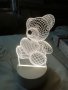 Холограмна 3D LED лампа Мече ,USB, снимка 6