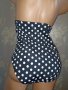 Nice size 100 C/ XL-Нов бански черен на бели точки с много висока талия , снимка 9