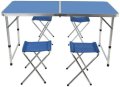 Сгъваем комплект маса и столове за къмпинг , Алуминиева конструкция , снимка 3