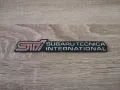 Subaru STI емблема черно с червено, снимка 4