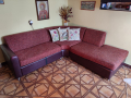 Разтегателен ъглов диван с ракла, снимка 1 - Дивани и мека мебел - 44596455