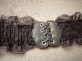 Черен колан/корсет за талия с дантела, еко кожа и връзки, снимка 12
