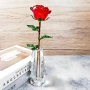 Нова Кристална червена роза във ваза романтичен подарък декор стая дом, снимка 1