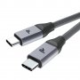  Rampow USB C към USB C кабел, PD 3.0 - 20 V/3 A 60 W, 2 метра,найлонова оплетка, бързо зареждане