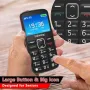 Нов Мобилен телефон с големи бутони за възрастни Отключен SOS бутон, снимка 3
