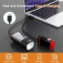 Нов Комплект LED велосипедни светлини 2400mAh USB+Solar 2 режима фар стоп, снимка 5
