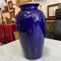 Порцеланова ваза с кобалт и позлата. №4381, снимка 4 - Антикварни и старинни предмети - 41816602