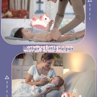 Hipsignal бебешка нощна лампа за новородено от мек силикон, 30-минутен таймер, розова, снимка 6 - Настолни лампи - 42285047