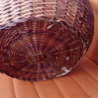 Плетена кошница, кръгла, снимка 6 - Други - 41911735