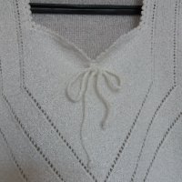 Бяла блузка с къс ръкав, снимка 2 - Тениски - 42015823