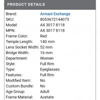 Очила Armani Exchange AX 3017 8118, снимка 14 - Слънчеви и диоптрични очила - 35742892