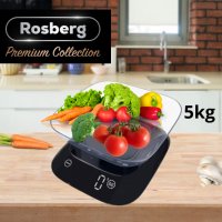 Кухненска везна с купа Rosberg Premium RP51651J , 5кг.,Черен, 2 ГОДИНИ ГАРАНЦИЯ, снимка 2 - Други - 44166848