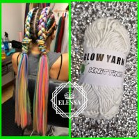 	Удивително Светещо Влакно / Прежда за Коса - GLOW Yarn Hair Braids! КОД : glow4 💗 👑 💋, снимка 4 - Аксесоари за коса - 41715077