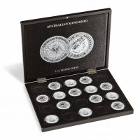  луксозна дървена кутия VOLTERRA за 20 броя монети Kangaroo, снимка 1 - Нумизматика и бонистика - 35933431