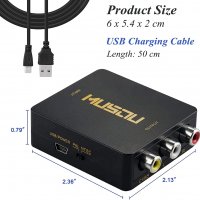 HDMI към AV видео аудио конвертор 1080P за телевизор, компютър, PS3, Blue-Ray, снимка 4 - Кабели и адаптери - 36013603