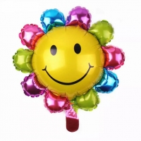 Слънце цвете  фолио фолиев балон хелий и въздух парти рожден ден, снимка 1 - Други - 36106657