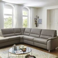 Сив кожен ъглов диван с функция ракла "PN-EM19075", снимка 10 - Дивани и мека мебел - 39688840