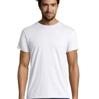 Мъжки памучни бели тениски L-XL, снимка 1 - Тениски - 41514895