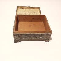 Японска стара кутийка метал и дърво Уникат Made in Japan, снимка 3 - Други ценни предмети - 41680068
