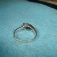 Стар сребърен пръстен сребро 925 Англия ръчна изработка с гнездо за вграждане на скъпоц. камък 25996, снимка 8 - Антикварни и старинни предмети - 35746628