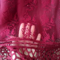 НАМАЛЕНА - ZARA нова червена изящна рокля размер S, снимка 10 - Рокли - 41743772