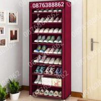 Текстилен Шкаф за Обувки с 9 Реда Водоустойчив  160X60X30СМ , снимка 6 - Шкафове - 41837398