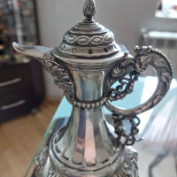 RRR Много рядка сребърна кана/ 19 век/сребро, злато, чаша, снимка 16 - Антикварни и старинни предмети - 36497082